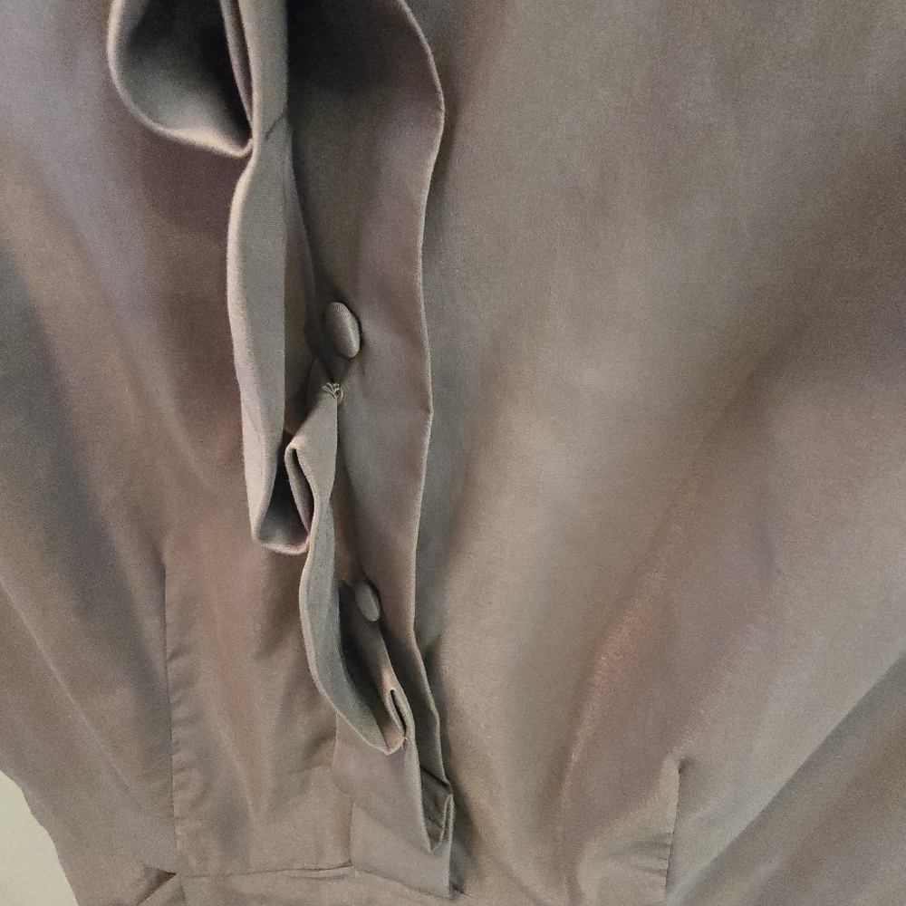 Ann Taylor Khaki Sleeveless Fully Lined Midi Dress 6 - Picture 6 of 8